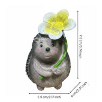 Hedgehog Figurine Vivid Detail Resin Hedgehog Decor Gift Ready for Window Display, Patio