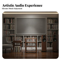 Black Walnut Audio Stand Ventilated Design Solid Wood High-Fidelity Rack Stable and Non-Shaking Wooden Audio Component Shelf for Audiophiles