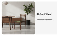 Upholstered Wood Side Chair Nordic design Padded Seat Chair with Curved Backrest Easy Assembly adaptable for Dining Room