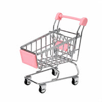 Mini Metal Shopping Cart Compact Mini Shopping Cart Realistic for Desk