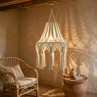Macrame Lampshade Nordic Aesthetic Boho Suspension Shade Fringe Design