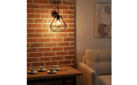 Rhombus Shape Light Shade Minimalist Metal Wire Lampshade Iron Art for Bar