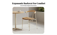 Minimalist Metal Frame Chair Modern Design Seating Furniture Designer Inspired Long-Lasting Construction for Dining Room