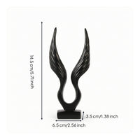 Desktop Ornament Glossy Wing Figurine Elegant for Shelf, Office, Photographers