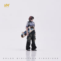 VM 1/64 Scale Cool Skateboard Boy Miniature Scene Model 3D Printed Colored Figure