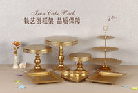 European Iron Cake Stand Set for Weddings and Dessert Shops