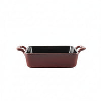 Small Ceramic Baking Dish with Handles Oven-to-Table Mini Rectangular Baker Heat-Resistant Bakeware Easy Cleaning for Singles