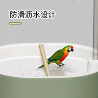 鹦鹉洗澡盆大号虎皮牡丹玄凤专用 鸟用浴室洗澡神器鸟笼内置洗澡