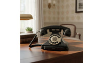 Rotate Dialing Audio Guestbook Phone Bronze Handle Audio Guest Book Namecard Tray Vintage Guest Book Phone Easy to Use for Wedding Planners, Party, Hotel