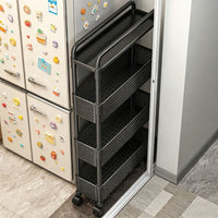 Edge Gap Storage Cart with 3-Layer Shelving for Kitchen, Bedroom, and Refrigerator Gap
