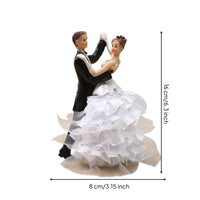 Bride and Groom Cake Topper Hand-Painted Romantic Couple Cake Topper Modern Wedding Couple Figurine for Newlyweds, Couples, Bridal Shower