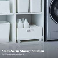 Rolling Bin with Lid Large Capacity Storage Container Installunobstructed for Students