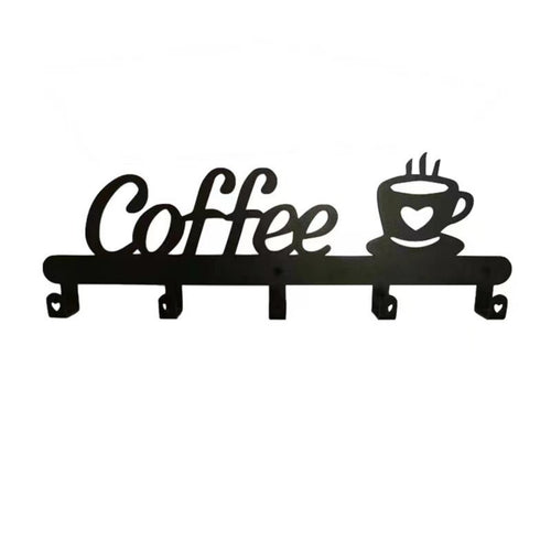 Coffee Hook Rack Black Cup Hanger Decorative for Kitchen