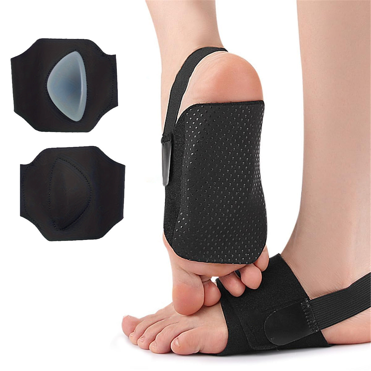 Silicone Arch Support Insole for Flat Feet Correction, Orthopedic Half Insole for Adults, Unisex