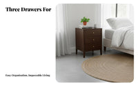 Two-Drawer End Table Modern Design Nightstand Nordic aesthetic for Renters, Students