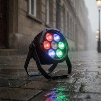 Mini RGBW LED Fixture 7 X 12W Outdoor Can Light Wide Electrical Potential Lighting Equipment