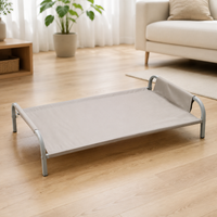 Sturdy Duty Raised Dog Bed, Outdoor Dog Bed with Steel Frame, Washable Oxford Cloth Cover, 20cm Elevated Pet Bed for Garden