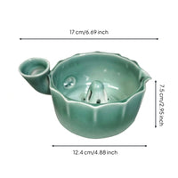 Ceramic Colander with Pouring Cup Easy-Drain Fruit Washing Bowl