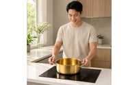 Induction Soup Pot Smooth Lustrous Finish Kitchenware Side Handles Cookware
