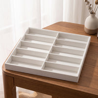 Multi-Slot Eyeglasses Display Tray Practical Glasses Tray Slim Glasses Organizer Rectangular for Collectors, Drawer, Countertop