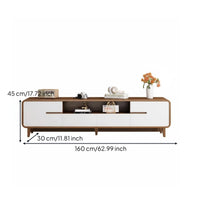 Low Profile TV Stand Modern Entertainment Console Wooden Media Cabinet with Storage Ergonomic Design Suitable for Living Room Apartment Entryway