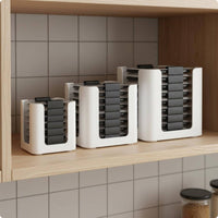 3 Pieces Lid Storage Rack ABS Plastic Food Container Lid Organizer