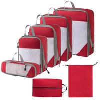 7 Pieces Travel Packing Cubes Mesh Luggage Organizer Set Portable for Travelers