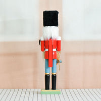 38cm Christmas Wooden Nutcracker Figurine Solid Wood Decoration