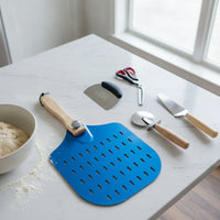 5 Pieces Pizza Peel with Cutter Rust Resistant Pizza Making Kit Lightweight for Home Home Cooks