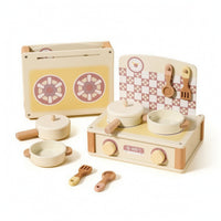 Tabletop Culinary Play Set Colorful Toy Educational Pots and Pans Playset for Playroom, Preschool