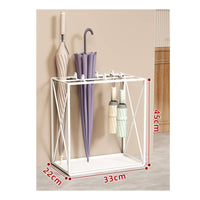 Metal Umbrella Stand Compact Water-Collecting Tray Umbrella Stand Space Saving