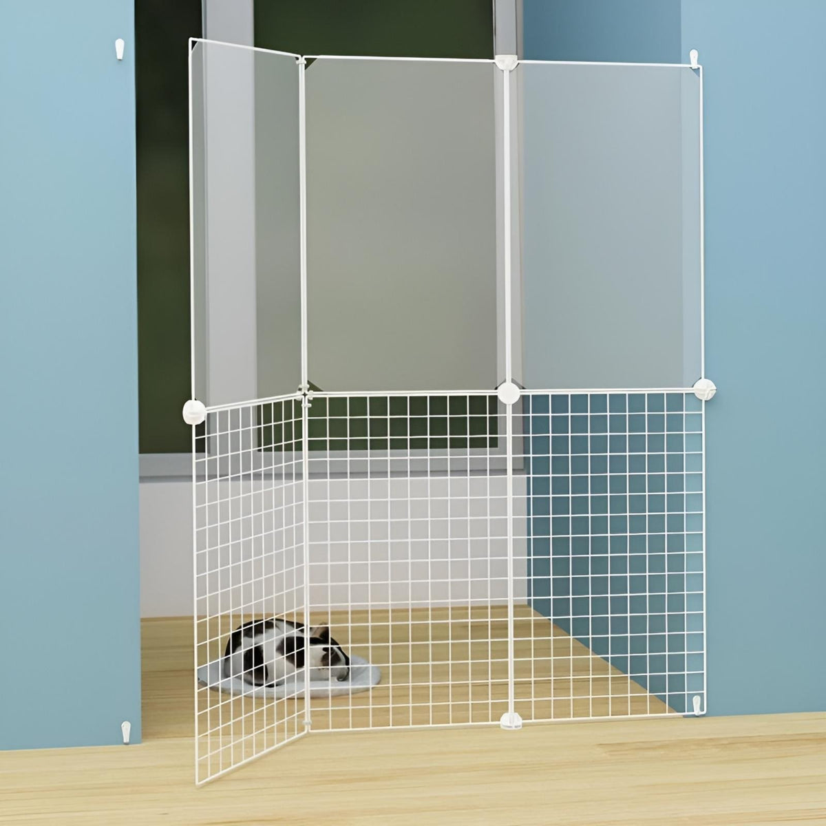 Adjustable Pet Gate Cat Barrier No-Drill Indoor Fence