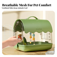 Clear View Parrot transport Lightweight Parakeet carrier Breathable for Car