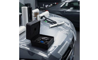 Adjustable Film Hole Cutter with Suction Cup Replaceable Sensor Hole Cutter Compact Manual for Car Wrappers, Installers, DIYers