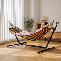 Metal Hammock Stand Freestanding Hammock Stand Stable Frame for Homeowners, Campers, Garden, Backyard, Campsite