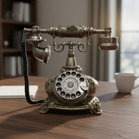 Vintage Rotary Telephone Gift Choice Antique Desk Phone Resin for Hotel, Gallery