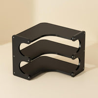 Black Corner Organizer Rack Stable Structure 2-Tier Countertop Shelf Heavy Duty