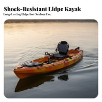 12.5 Ft Fishing Kayak Impact Resistant Rotomolded Fishing Kayak Stable Hull for Anglers, Outdoor Enthusiasts, Rivers, Recreational Boating, Recreation