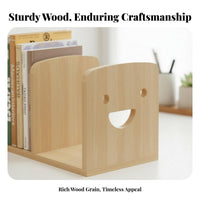 upright Book Rack Space-Saving Desktop Organizer Minimalist aesthetic for Book Holder