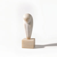 Owl Statue with Base Abstract Collectible Polished for Bookshelf, Homeowners