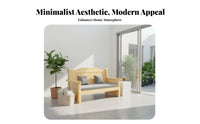 Slatted Frame Sofa Set Minimalist Design Living Room Furniture All-Season Use Thick Seat Cushions for Families, Office Managers