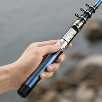 Carbon Fiber Telescopic Fishing Rod, 5 Section Very Hard Fishing Pole, Portable Freshwater Fishing Rod for Stream, Reservoir, Pond