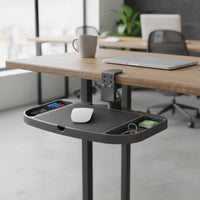 Rotating Desk Tray Multi-Function Clamp on Platform Space Saving for Home