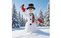 Inflatable Snowman with Top Hat Giant Christmas Inflatable Snowman Yard Decoration Freestanding Outdoor for Garden, Storefront