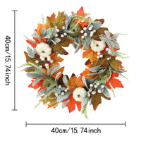 Wreath with White Pumpkins Hanging Wreath with Pumpkins Easy to Maintain Decorations for Door