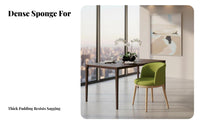 Curved Back Accent Chair Enveloping Backrest Dining Furniture Ergonomic Design