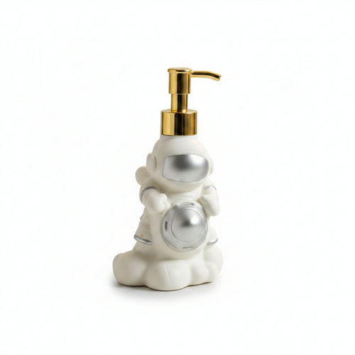 Astronaut Soap Dispenser Novelty Design Sanitizer Bottle Cloud Base for Vanity