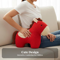 Horse Shaped Cushion Festive Decor Horse Shaped Throw Cushy Comfort Touch Chinese Design Throw Pillow for Children, Adults, Bedside, Bedroom