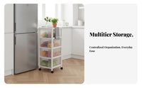Multi-Tier Wheeled Storage Wheeled Storage Organizer Sturdy Construction Rolling