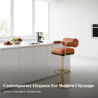 Adjustable rotating Bar Stool Modern Design Counter Chair Stable Wide Base for Pub